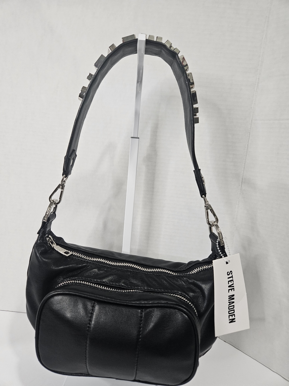 Steve Madden Black Leather Shoulder Bag